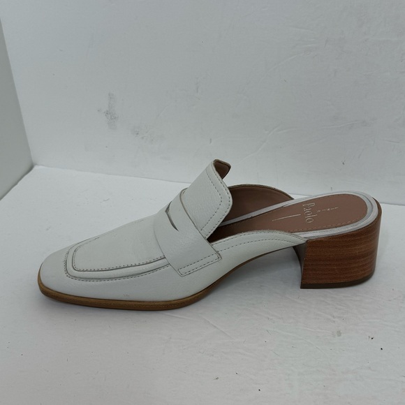 Linea Paolo Galia Pebbled Leather Mules White - Picture 6 of 10